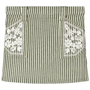 Velveteen Olive Striped Skirt 3 years - Skirts - 3 years - Grey - Mädchen