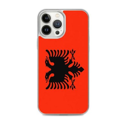 iPhone-cover - Albanien - Flag - Blød - Multifarvet - Kompatibel med iPhone 13 Pro Max