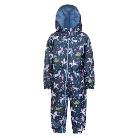 Mountain Warehouse Baby Unicorn Regnkläder 6-9 Månader Blå/Rosa/