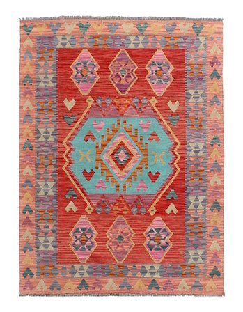 Oriental Kilim Afghan Old Style Rug 150X200 Dark Red/Brown Wool