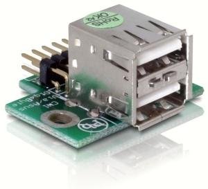 Delock USB-adapter - 10-pins USB-kontakt til USB