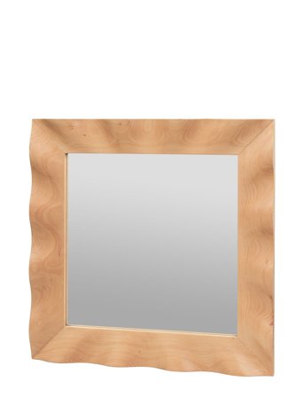 Broste Copenhagen Wavy Mirror - Brown - 70X70X5.5CM x 70