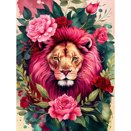 30x40cm 5D DIY diamantmålning set för vuxna och barn - blomma l