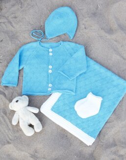 Strikkeoppskrift Babysett - Svarta Fåret