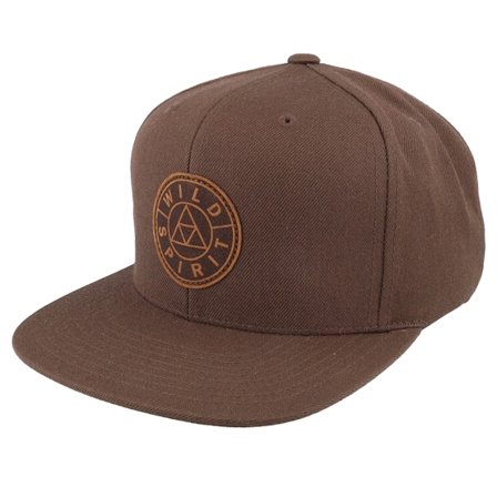 Wild Spirit - Logo Basic Mountain Brown Snapback Snapback Brown Cap - @ Hatstore
