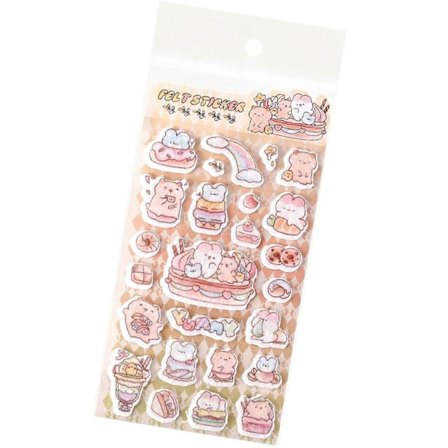 Tecknad Filtpapper Klistermärke Dekorativ Scrapbooking Klistermärke För Journal Anteckningsbok Planerare Telefonfodral Laptop Dekoration[HK]