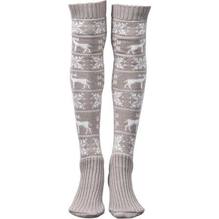 Julestrømper Snøfnugg Rein Lange Knestrømper Jul Vinter Dame Varme Strømper