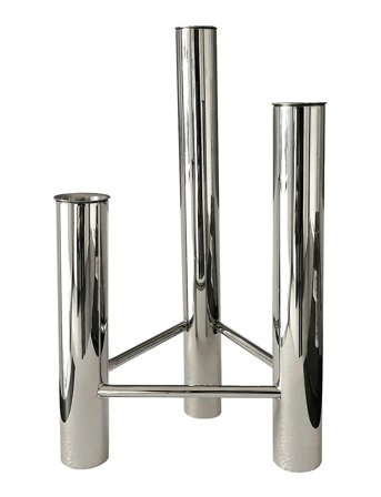 Kay Bojesen Vista Vase Og Lysestage - Silver - H:25.5CM