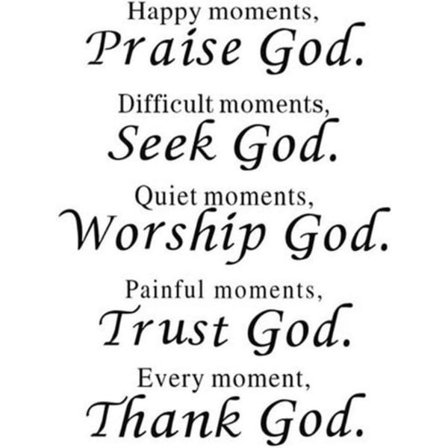 Væg Vinyl Dekal Citat Skilt Kristent Pris Gud DIY Kunst Sticker