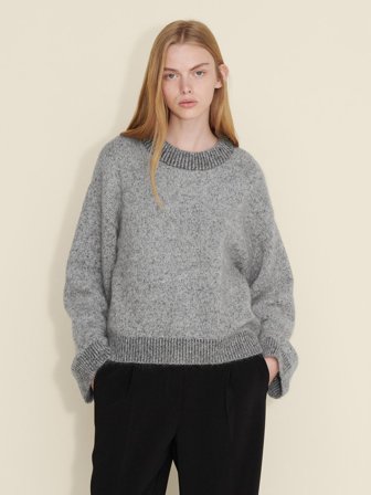 Holzweiler - Tine Knit Sweater - Dk. Grey Mix - Womens - Extra Large