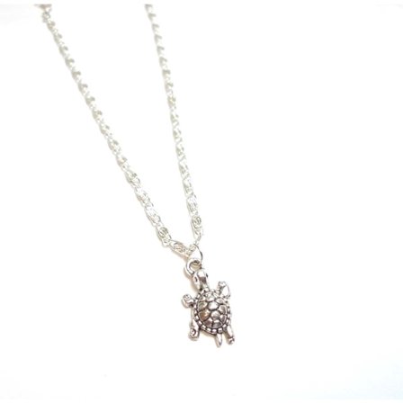 Halskedja med Sköldpadda 45 cm + Förlängning