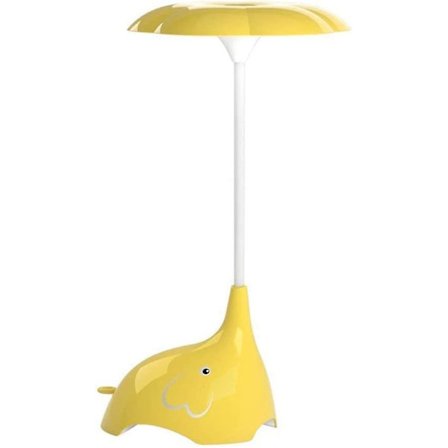 Børnenatlys Fleksible Vinkler Skrivebordslampe - Berøringsfølsom 3 Lysstyrkegrader USB Genopladelig Bordlampe Til Børn, Baby, Børn (gul
