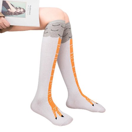 Kyllingbein Sokker Kne-høye/over Kne Høye Morsomme 3d Cosplay Jul Sokker