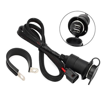 Til Honda CRF300L CRF250L - Rally Dobbelt USB Tilbehørsudtag Stikkontakt Tændt Strøm 17 på Plug And Play Støvsikkert