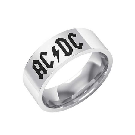 Fashion Trendy Retro Rock Band Acdc Ring i rostfritt stål Street Party Halloween Ring för män och kvinnor Rockpunk Smycken Gåvor