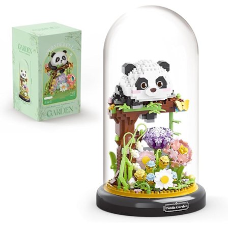 Ugleblomstbuket Byggesæt til Voksne, Dyr Blomster Planter Dekoration med Støvcover, Fødselsdagsgave Byggelegetøj til Drenge Piger, 1123 PCS Mini