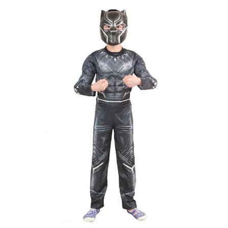 Barn Marvel Black Panther Muskelbröst T-shirt Kostymset