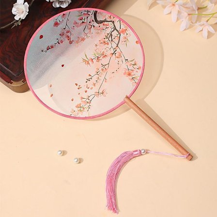 1st Silk Fan Rund Hand Fläkt 08 08