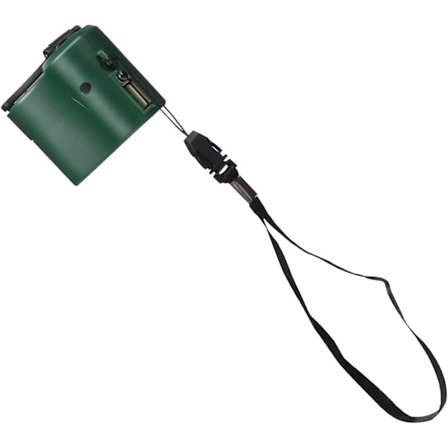 1 stk håndgenerator nødgenerator bærbar telefonlader bærbar strømkilde utendørs USB powerbank mobillader håndveiv lader ladeverktøy