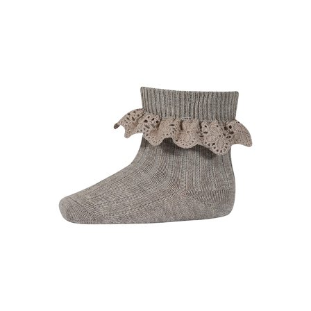 MPkids Lea Socks - Lace Light Brown Melang 17/18, Børn & Forældre, Børnetøj, Babysokker