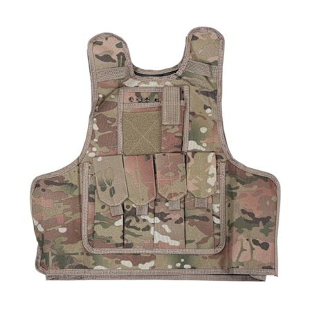 Tactisk Airsoft Vest for Barn, Taktisk Airsoft Vest Justerbar Skulderstropp Multi-lomme Design Med Krok- og Løkkefester, Slitesterk Oxford