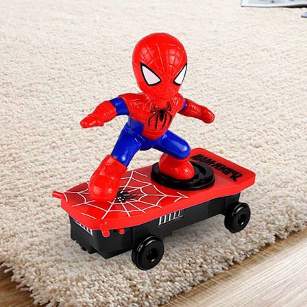 Elektrisk Spiderman Skateboard 360° Rolling Tumbler Light Music Barnleksakspresent
