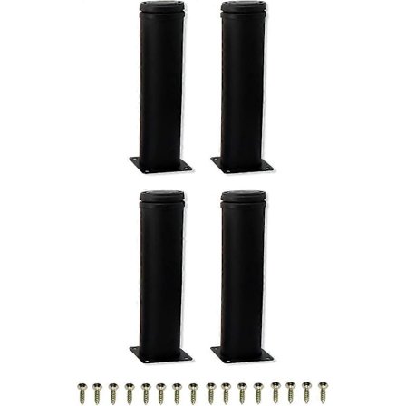 4 stk 20 cm Svarte Justerbare Møbelben i Rustfritt Stål [JUN]