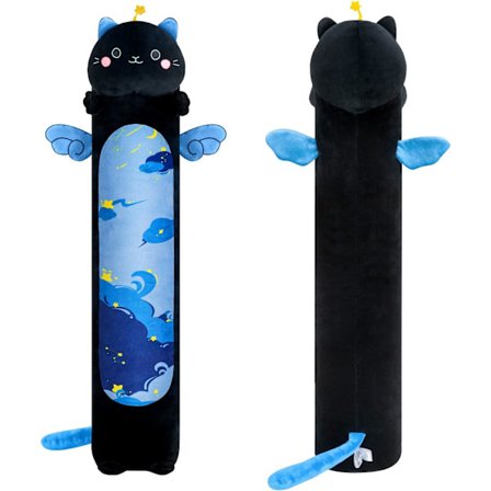 Lang Katt Plysj Pude Fylt Dyr Myk Pude Barns Myke Leketøy, 50cm