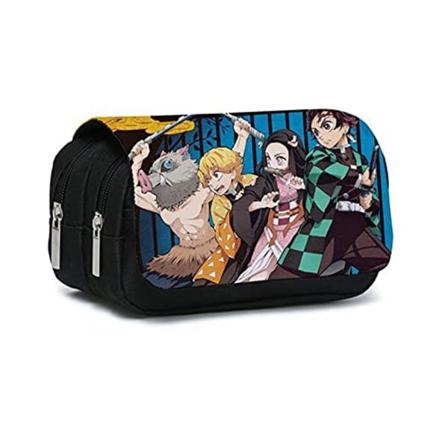Demon Slayer blyantveske tegneserie stor kapasitet skolesekk student stasjonær veske blyantveske skolekontor 20 10 7,5 cm A tilbake til skolen 