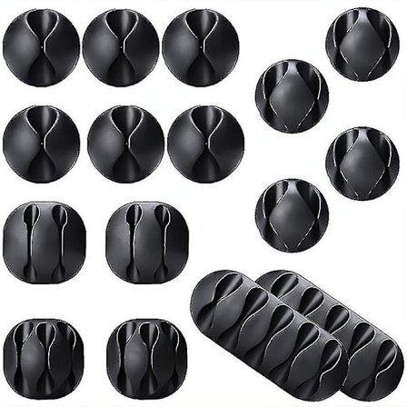 10/16 stk. samlede kabelarrangører, to farver tilgængelige, skrivebordskabelopruller, strømkabelarrangør og opbevaring, datakabelarrangør