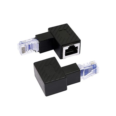 Mordely Up Angled Ethernet Adapter, 90 Degree Rj45 Ethernet Network Connector, Suitable For Computers, Laptops, 2 Pcs (up)
