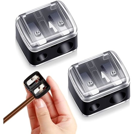 Pieces Universal Makeup Blyantspidser, Kosmetisk Blyantspidser til Øjenbrynsblyanter, Læbeblyanter, Eyeliner, Præcisionsblade, Praktisk til Rejser