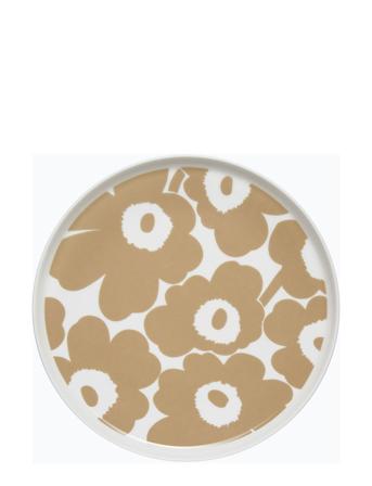 Unikko Plate 25Cm Home Tableware Plates Dinner Plates Beige Marimekko Home