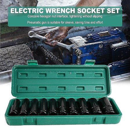 10-pack Elektriska Skiftnyckelhylsor Hex-hylsset
