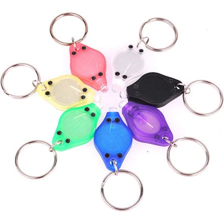 7 stk. Ultra Bright Mini LED nøgleringslygte, nøgleringslygte