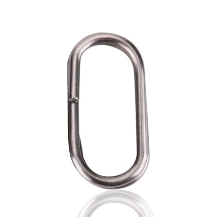 100 stk. rustfrit stål ovale delte ringe Drejelig Snap fiskegrejsforbindelse (10x19mm)