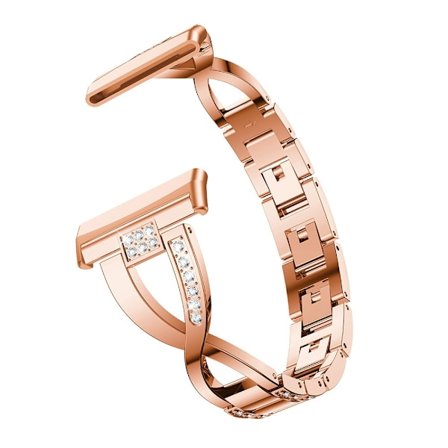 Rhinestone-kristallarmband Fitbit Versa 4/Sense 2 Roséguld