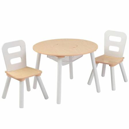 Kidkraft Förvaringsbord Och Stolar För Barn Massivt Trä Brun 270 Brun