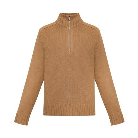 Norse Projects Strik Brun, Herre Rullekraver, Størrelse: M