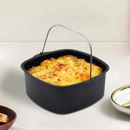 ING 7-tums kakform för airfryer, pizzapanna för airfryer, lämplig för Instant Pot kakbakningskorg, tillbehör för airfryer