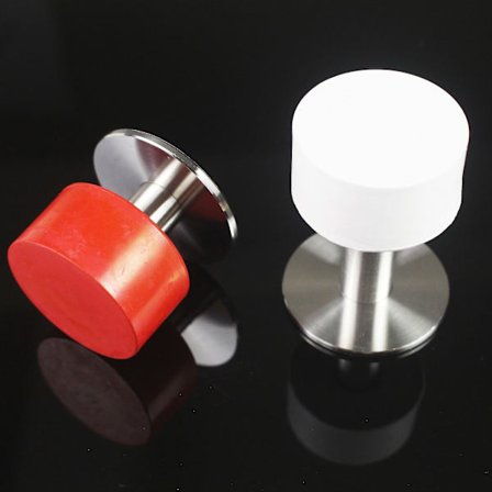 Suxm dørstoppere hvite - sett med 2 selvklebende dørstoppere for gulv, lister, fliser og treoverflater lyddempende gummi