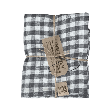 Lovely Linen Bordslöpare Misty - Tvättat Lin Bordstextil Unisex Grå 47x150 cm