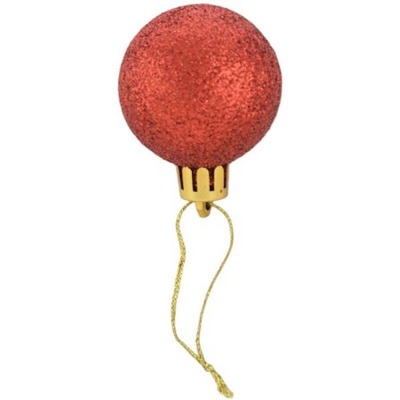 24 stk populære laserkuler til dekorasjon (rød)