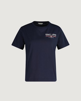 GANT - Varsity shield t-skjorte til dame evening blue