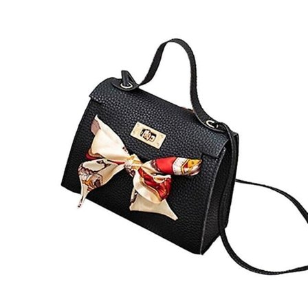Dame PU Lær Håndveske, Skulderveske - Dame Crossbody Veske Tote Satchel Lommebok Svart