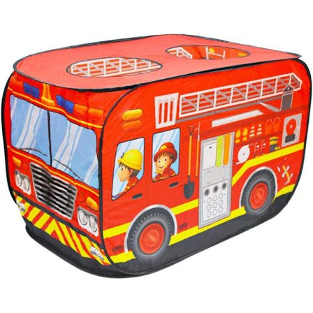 (Brandmän) Gul Lekstuga för Barn Lektält med Pop-Up Design Snabb Montering Inomhus och Utomhus