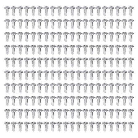 200 stk. selvborende skruer rustfritt stål rundt hode M4.8x13 festemiddeltilbehør sett