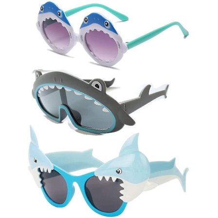 Haj solbriller solbriller Nyhed Sjov kostume solbriller til drenge piger fødselsdag foto rekvisitter hav Ocean gave (FMY)
