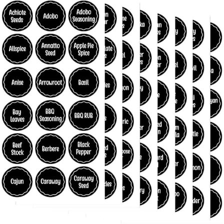 Krydderi Etiketter Klistermærker Til Glas: Køkkenorganisering