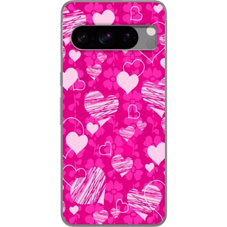 Kompatibelt Mobildeksel til Google Google Pixel 8 Pro PopHjerteMønster